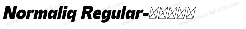 Normaliq Regular字体转换